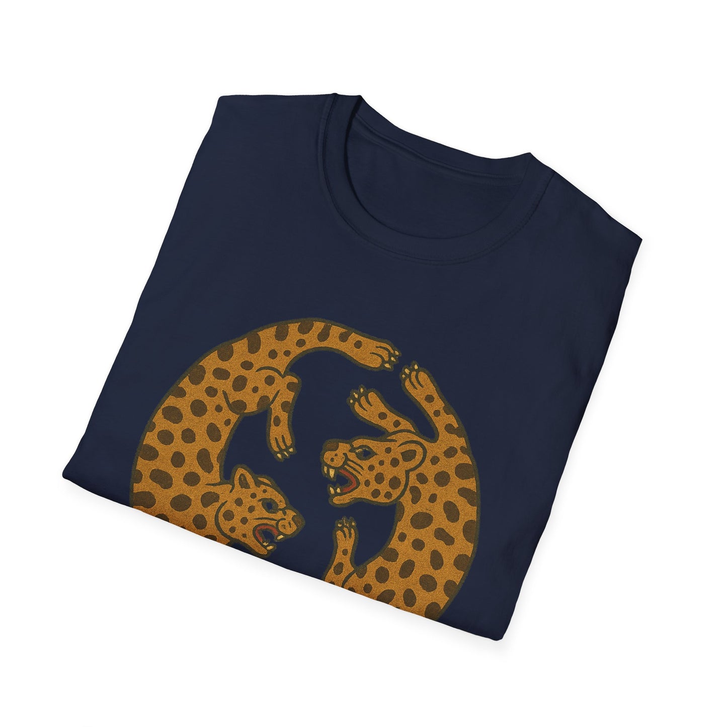 Two Jaguar Print T-Shirt, Unisex Ally Wear, Animal Lover Gift, Fun Casual Tee, Wildlife Art Shirt, Eco-Friendly Fashion