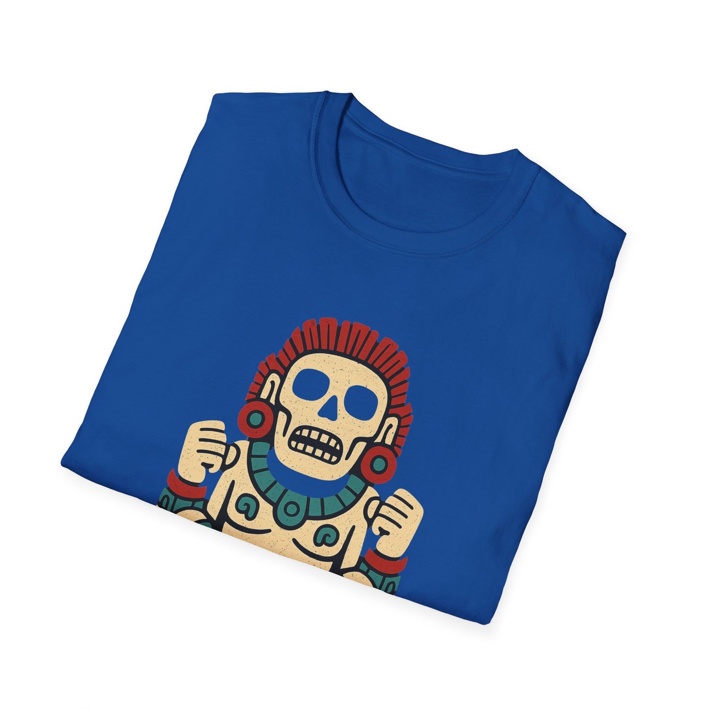 Aztec-Inspired Skull T-Shirt, Cool Graphic Tee, Unisex Apparel, Festival Fashion, Unique Gift, Casual Outfit
