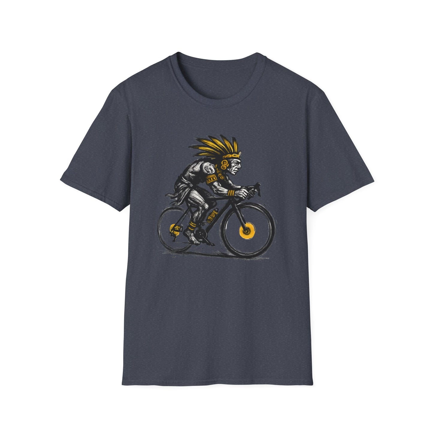 Cycling Warrior Graphic Tee | Unisex Softstyle T-Shirt, Sporty Apparel, Gift for Cyclists, Birthday Gift, Casual Wear, Outdoor Activities