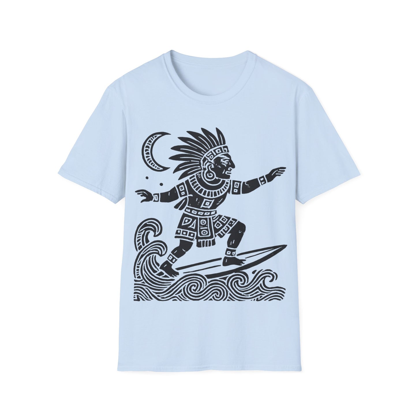 Surfing Warrior Graphic T-Shirt, Unisex Apparel for Beach Lovers, Perfect for Summer, Surfing Events, Casual Wear