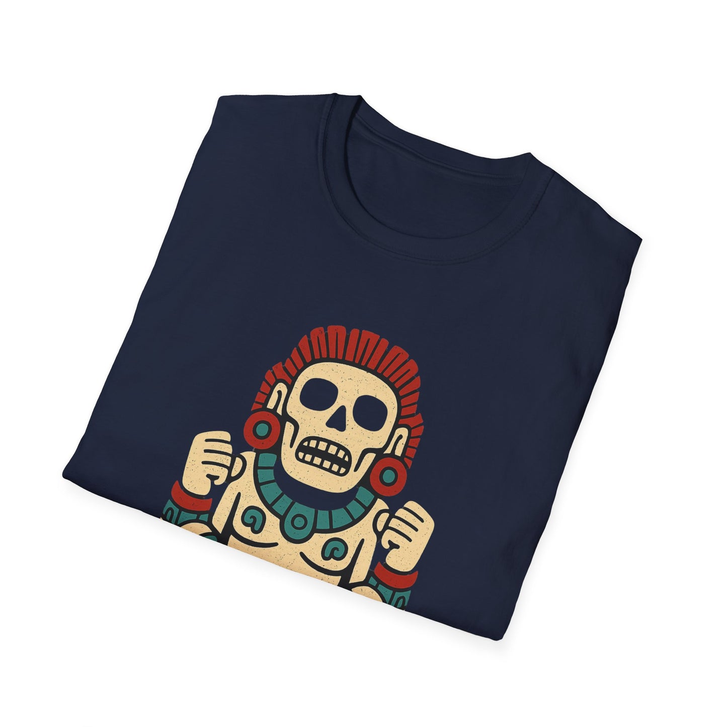 Aztec-Inspired Skull T-Shirt, Cool Graphic Tee, Unisex Apparel, Festival Fashion, Unique Gift, Casual Outfit
