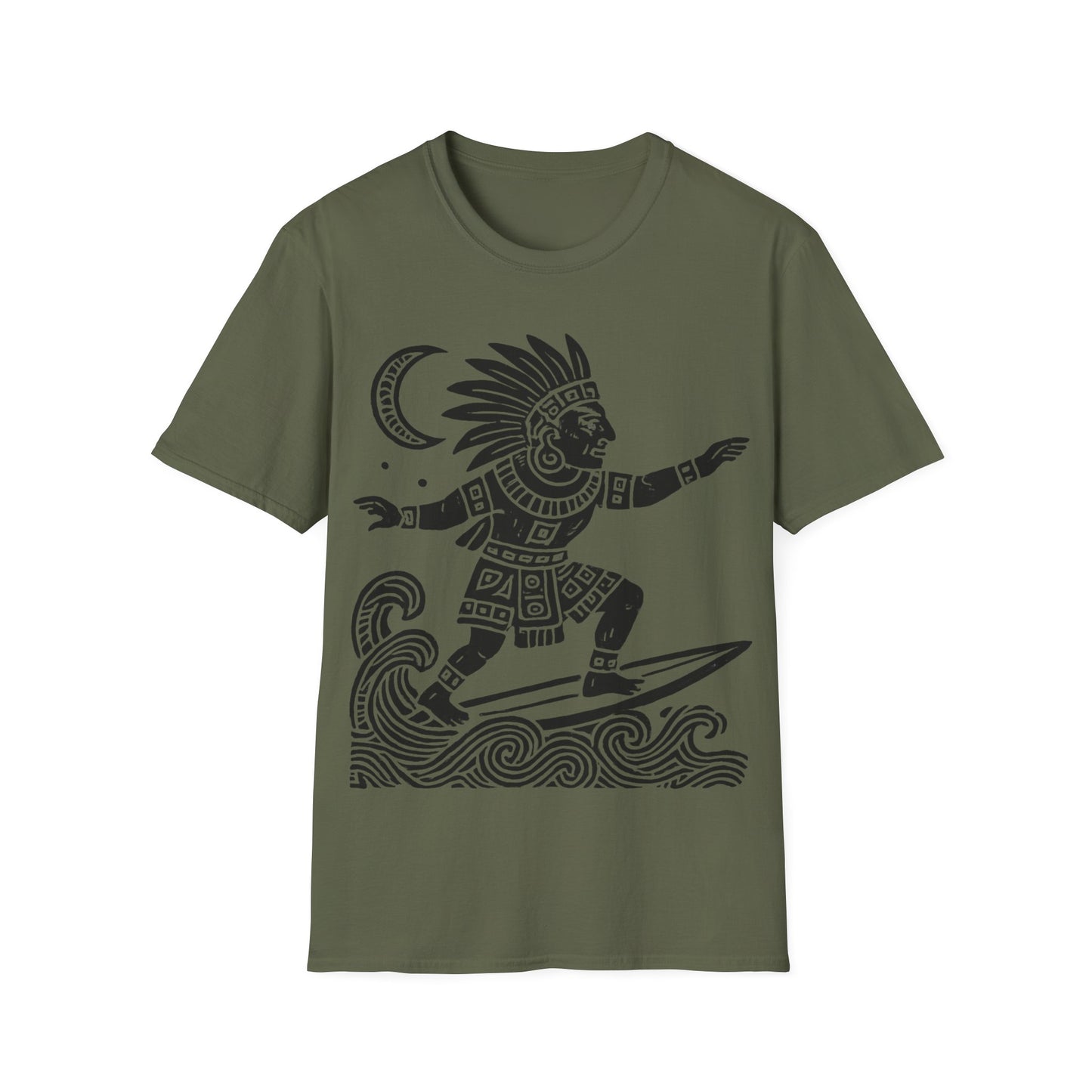Surfing Warrior Graphic T-Shirt, Unisex Apparel for Beach Lovers, Perfect for Summer, Surfing Events, Casual Wear