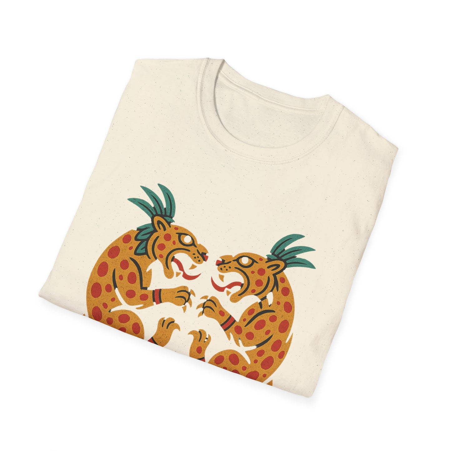 Vibrant Aztec Jaguars Spirit T-Shirt - Bohemian Style Tee, Unisex Graphic Tee, Casual Wear, Gift for Nature Lovers, Festival Outfit