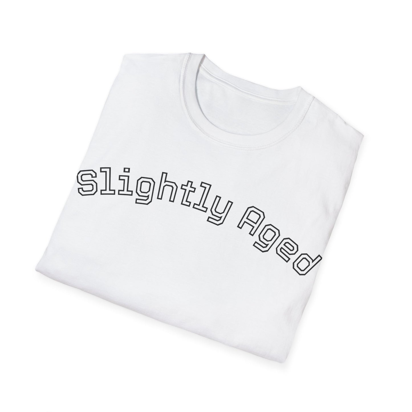 Slightly Aged Tee Black Letters