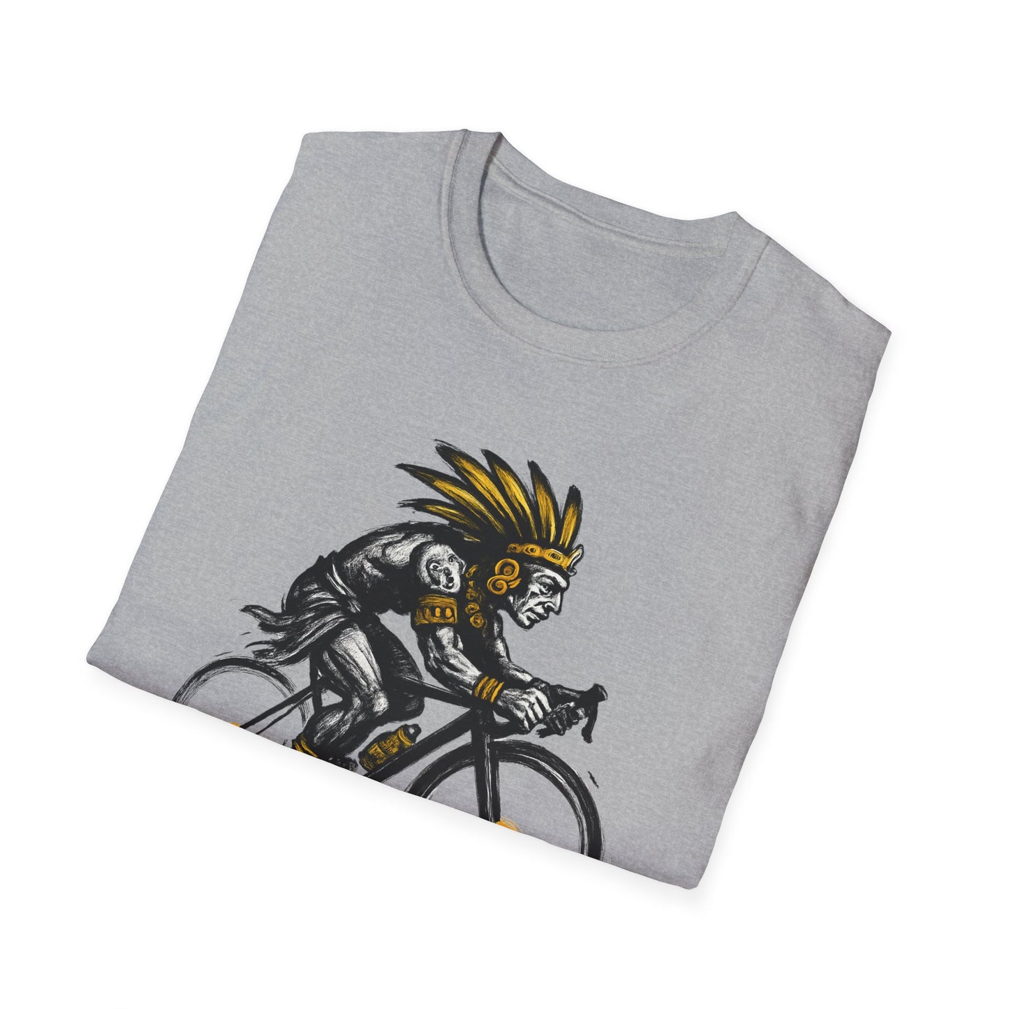 Cycling Warrior Graphic Tee | Unisex Softstyle T-Shirt, Sporty Apparel, Gift for Cyclists, Birthday Gift, Casual Wear, Outdoor Activities