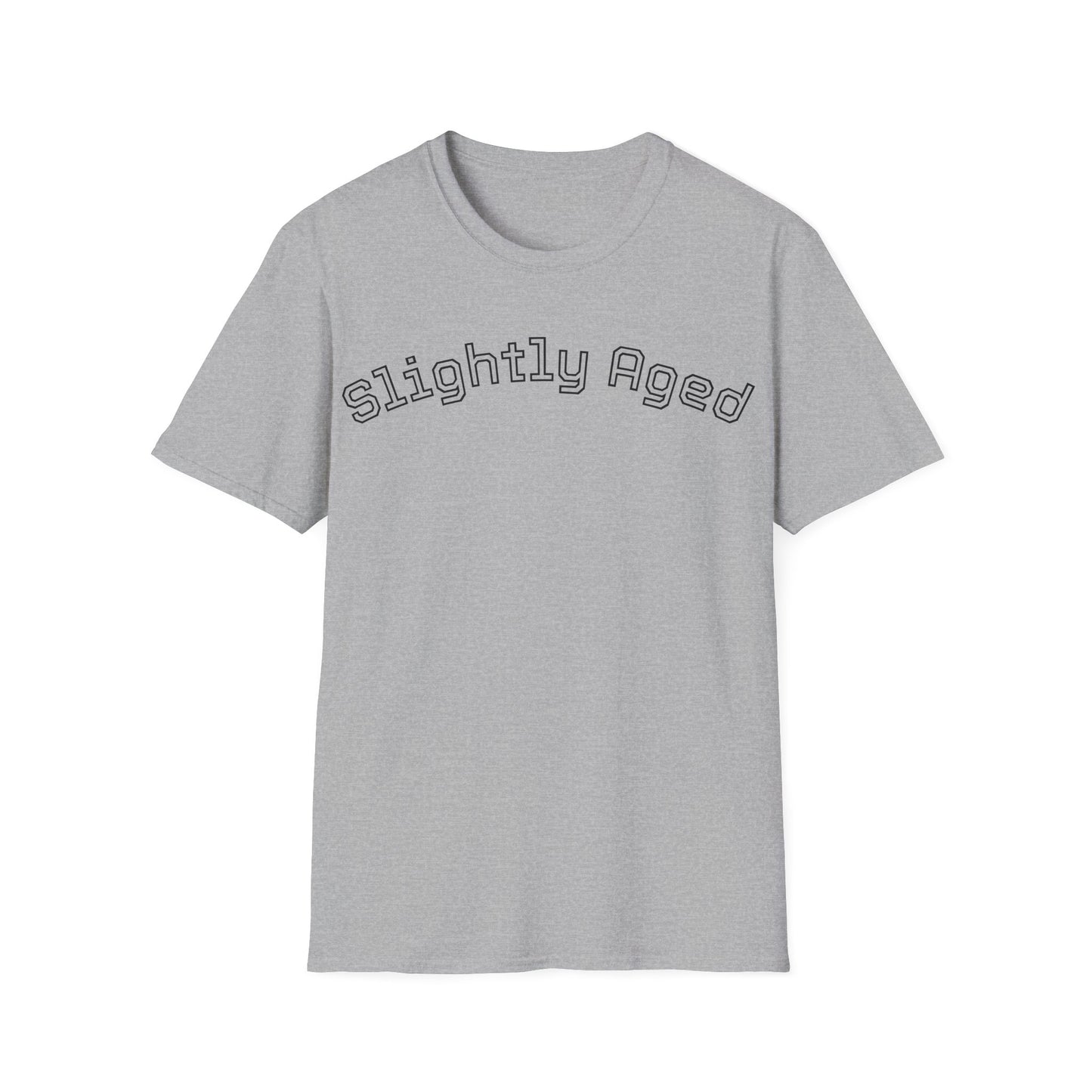 Slightly Aged Tee Black Letters