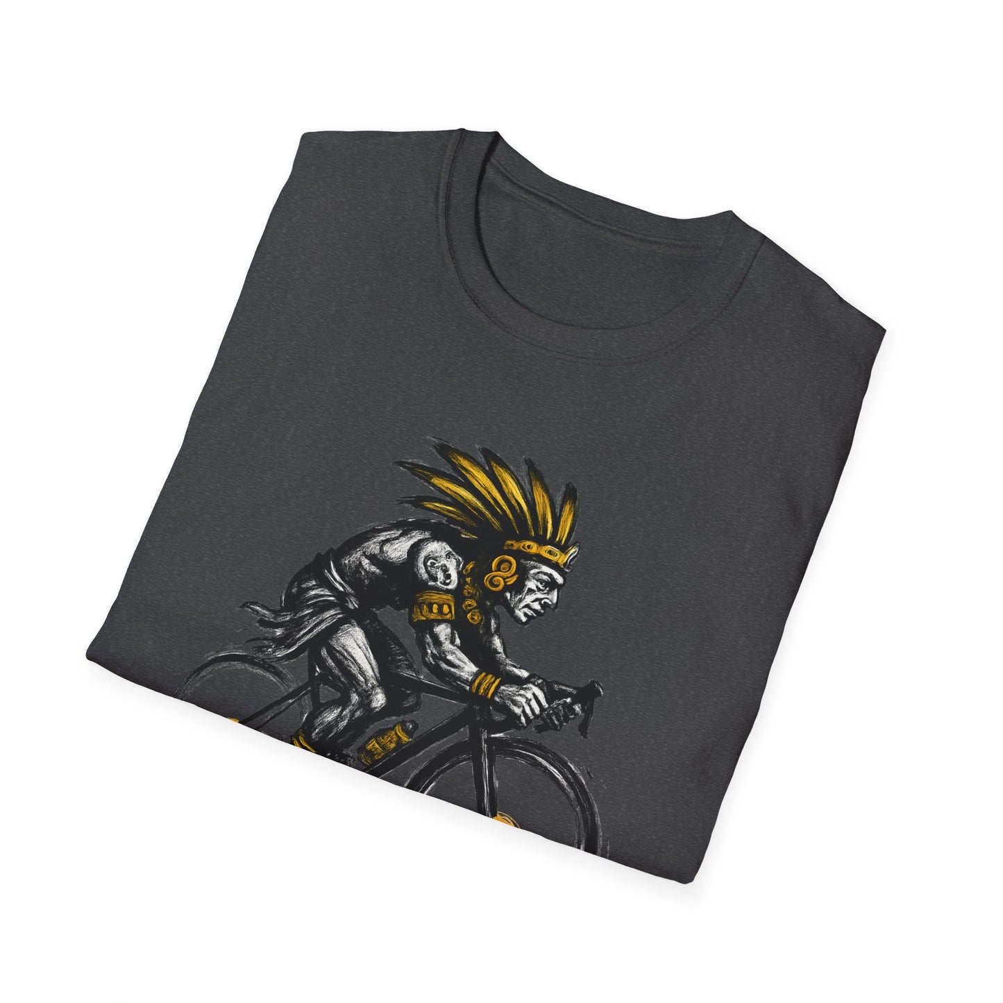 Cycling Warrior Graphic Tee | Unisex Softstyle T-Shirt, Sporty Apparel, Gift for Cyclists, Birthday Gift, Casual Wear, Outdoor Activities