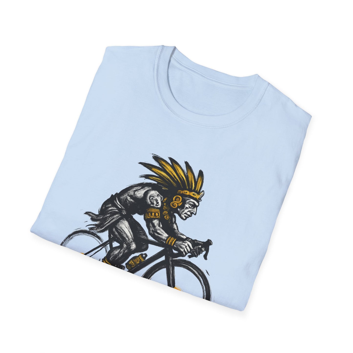 Cycling Warrior Graphic Tee | Unisex Softstyle T-Shirt, Sporty Apparel, Gift for Cyclists, Birthday Gift, Casual Wear, Outdoor Activities