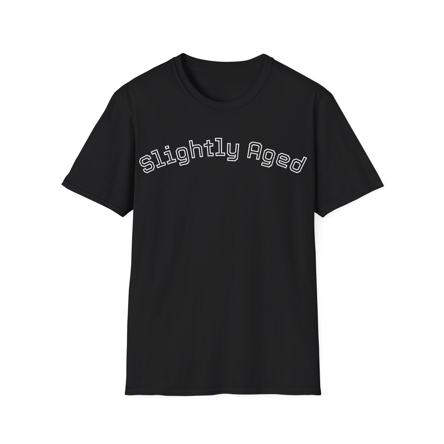 Slightly Aged Tee White Letters