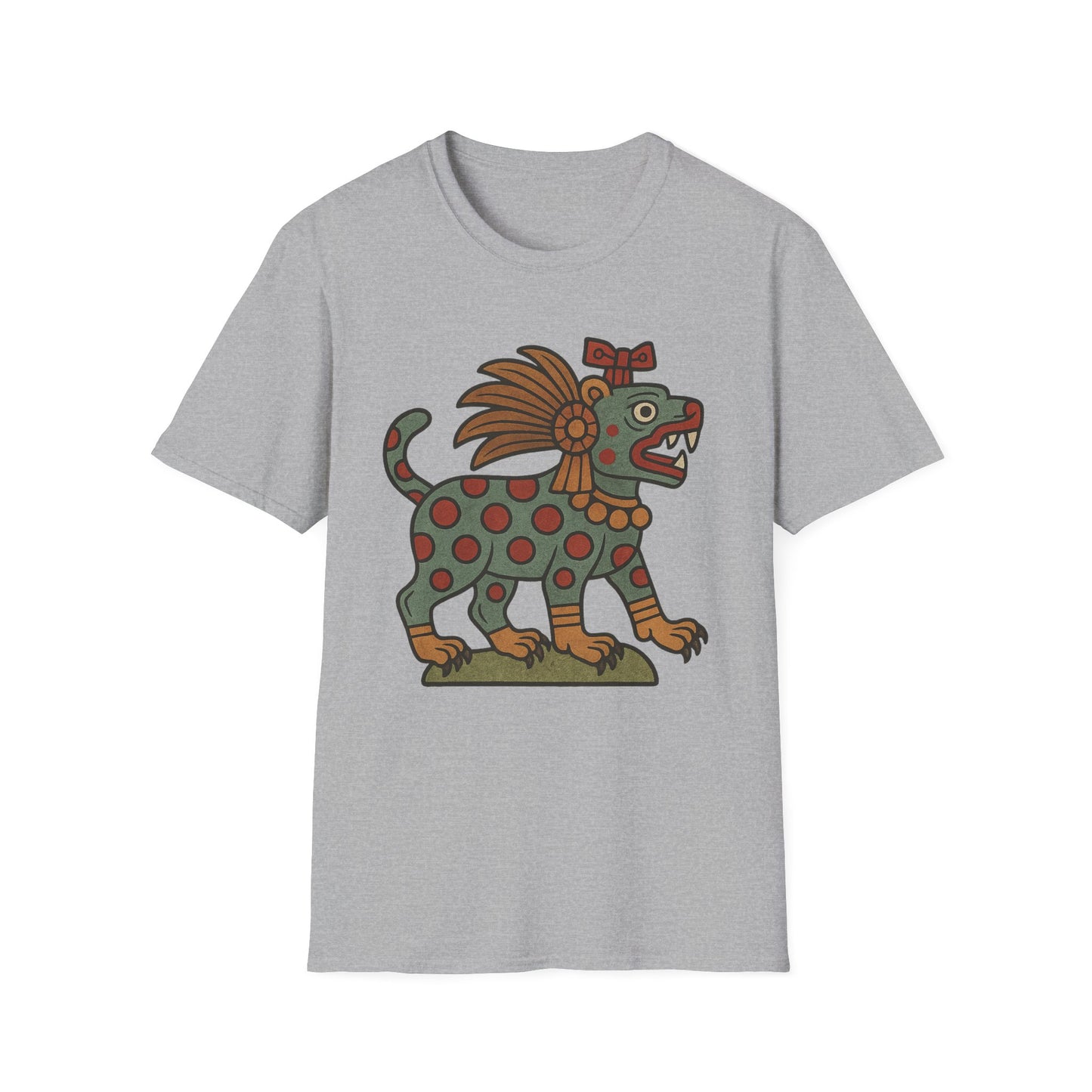 Aztec-Inspired T-Shirt, Graphic Tee, Vintage Jaguar Design
