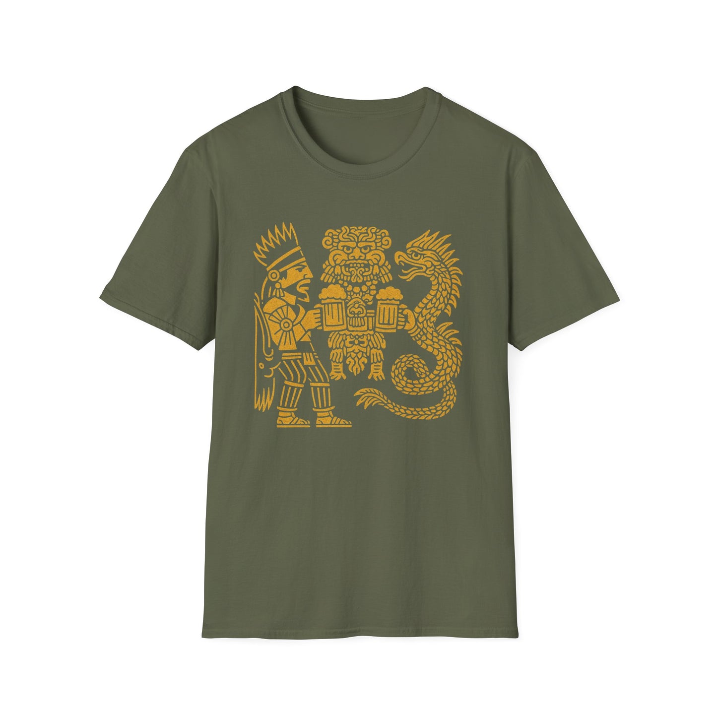 Golden Aztec Warrior T-Shirt Octoberfest