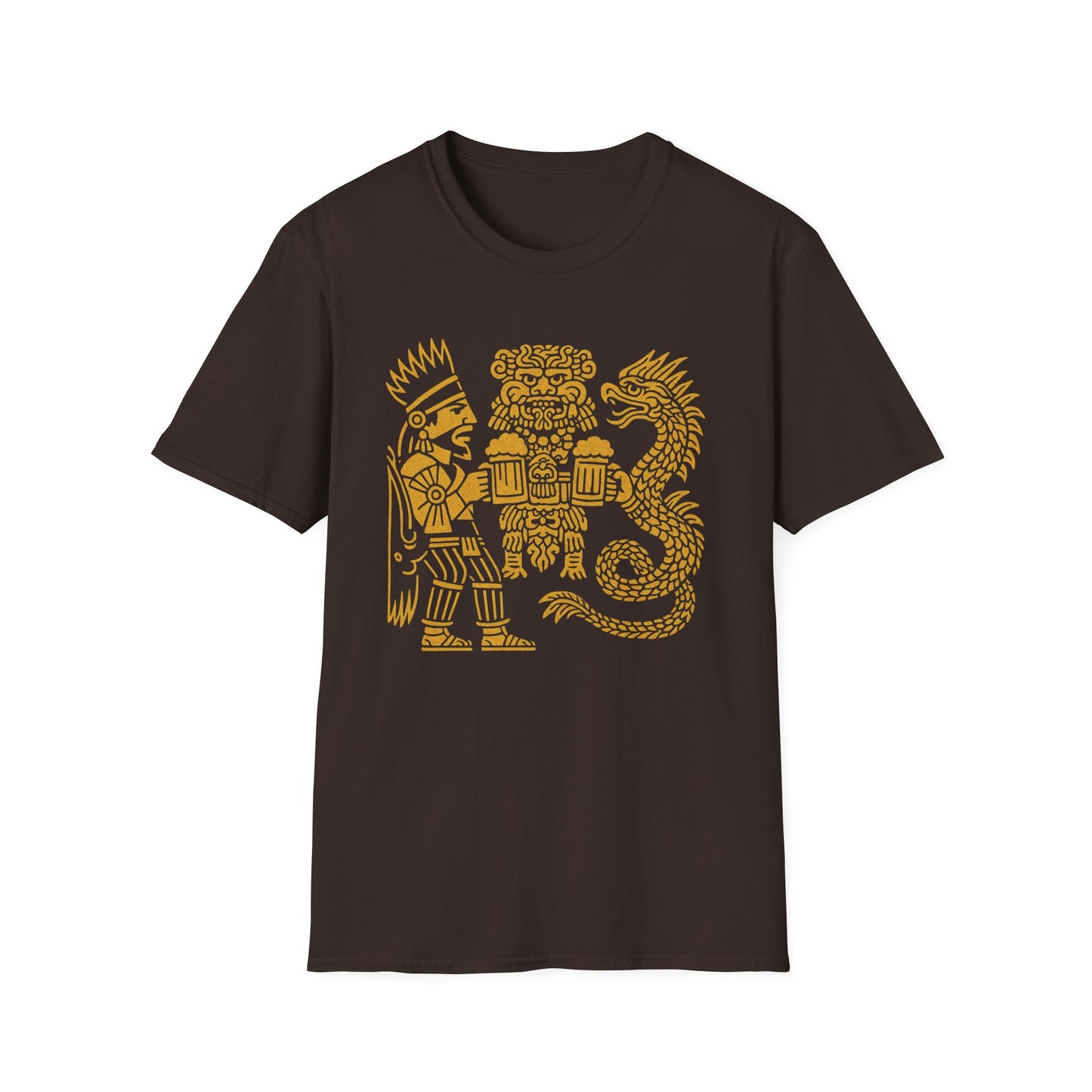 Golden Aztec Warrior T-Shirt Octoberfest