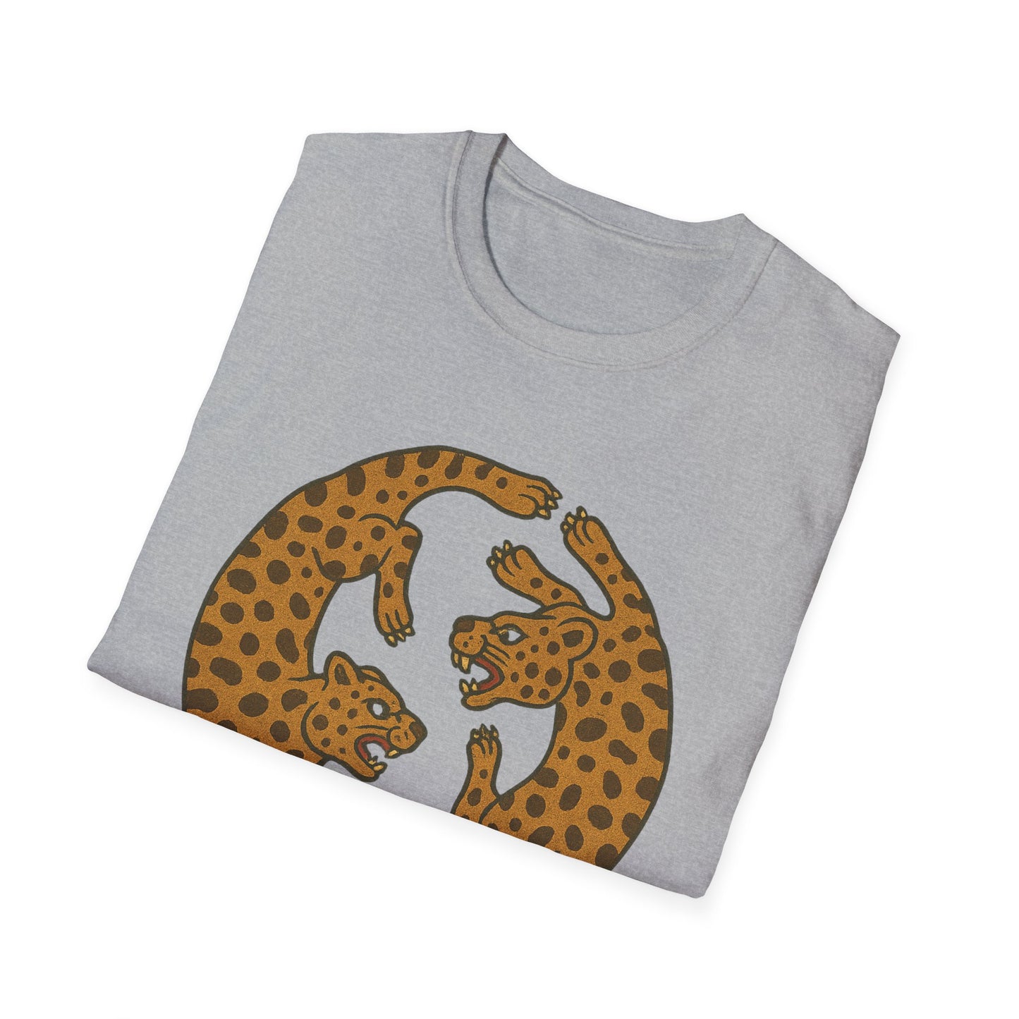 Two Jaguar Print T-Shirt, Unisex Ally Wear, Animal Lover Gift, Fun Casual Tee, Wildlife Art Shirt, Eco-Friendly Fashion