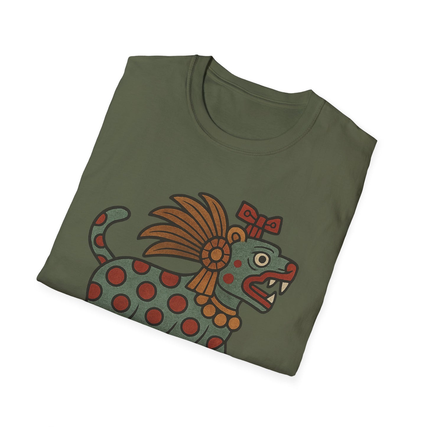 Aztec-Inspired T-Shirt, Graphic Tee, Vintage Jaguar Design