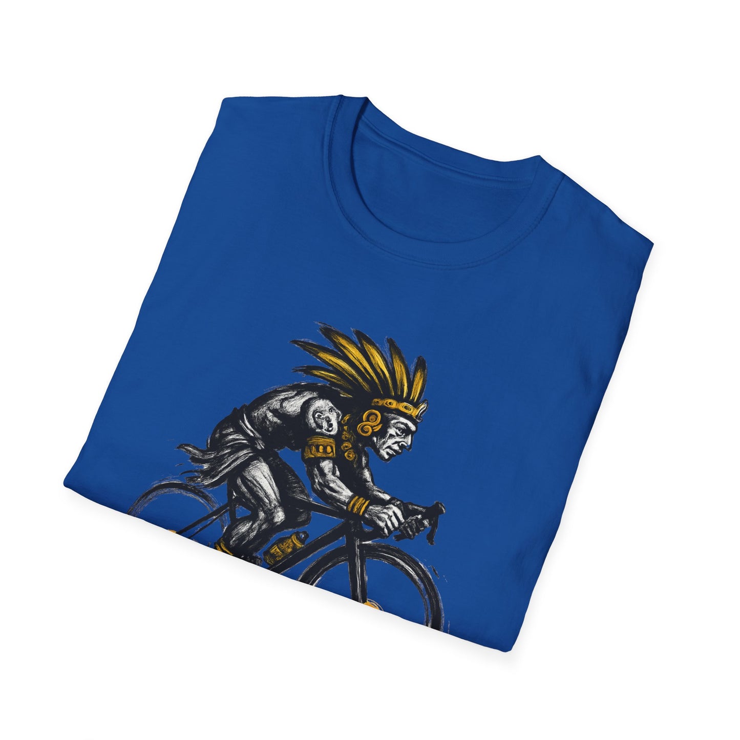 Cycling Warrior Graphic Tee | Unisex Softstyle T-Shirt, Sporty Apparel, Gift for Cyclists, Birthday Gift, Casual Wear, Outdoor Activities