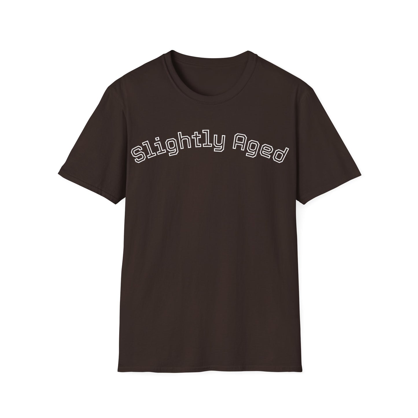 Slightly Aged Tee White Letters