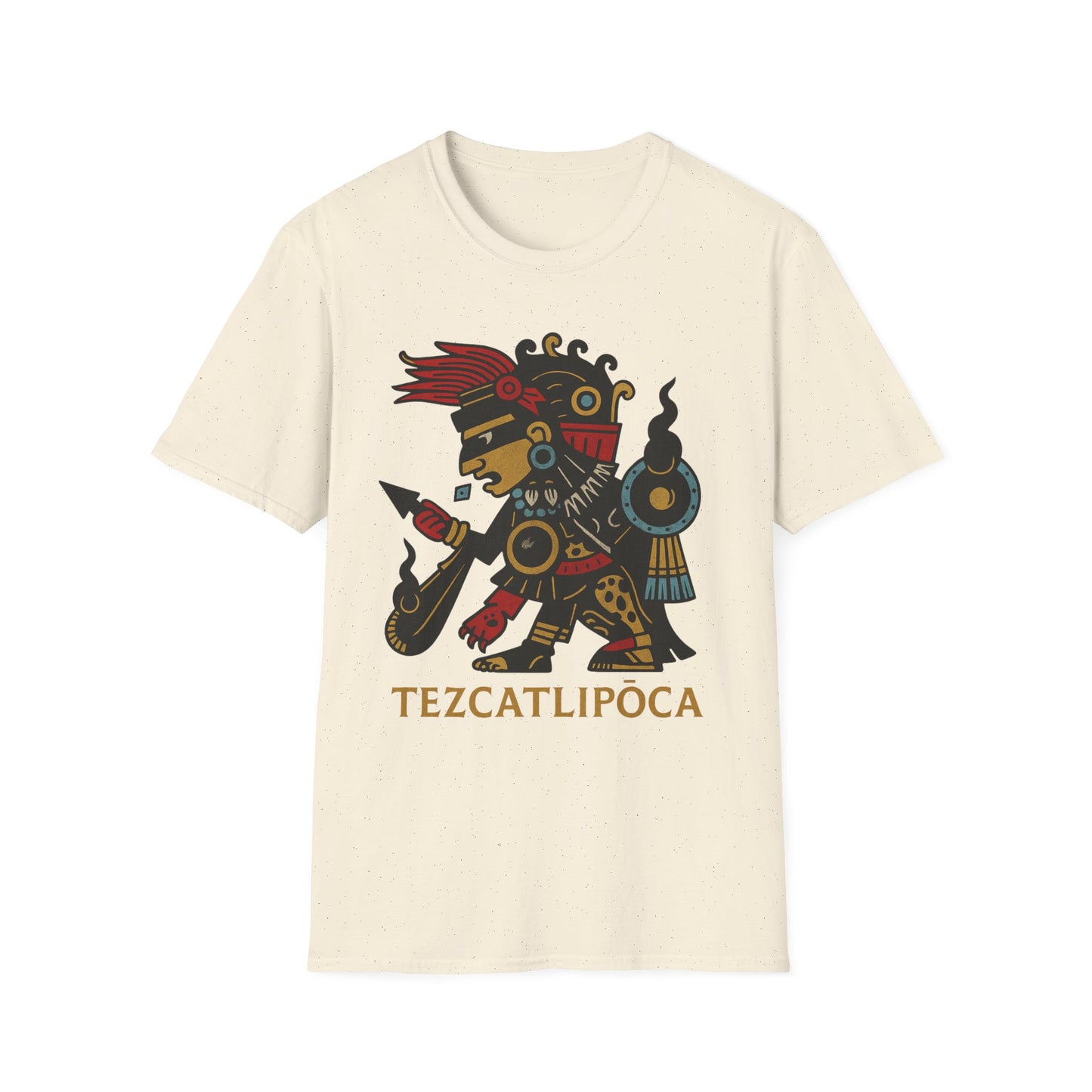 Tezcatlipoca Aztec Tee, Graphic T-Shirt, Vintage, Unisex Softstyle Shirt, Boho Aesthetic Top, Men's and Women's Fashion