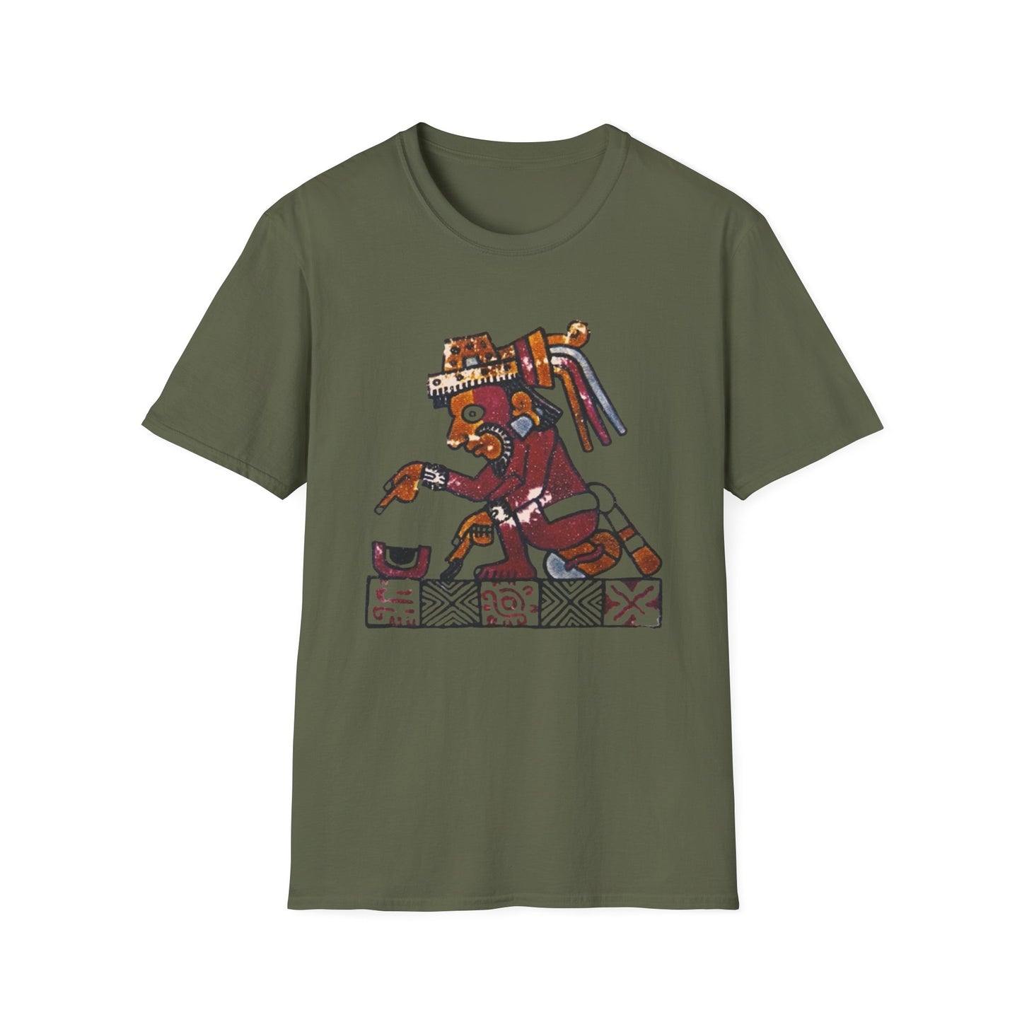 Aztec Gods T-Shirt with Unique Design, Festival Apparel, Casual Wear, Gifts for Art Lovers, Unique Graphic Tee