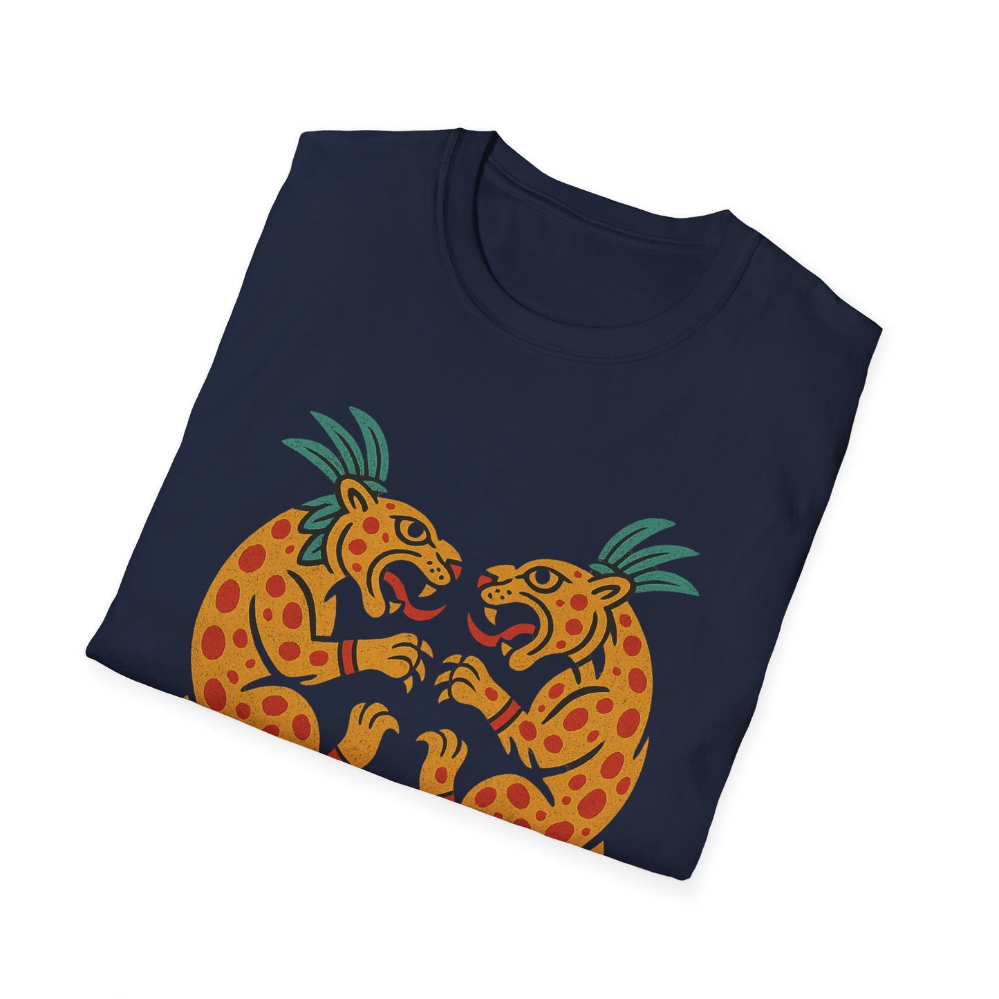 Vibrant Aztec Jaguars Spirit T-Shirt - Bohemian Style Tee, Unisex Graphic Tee, Casual Wear, Gift for Nature Lovers, Festival Outfit