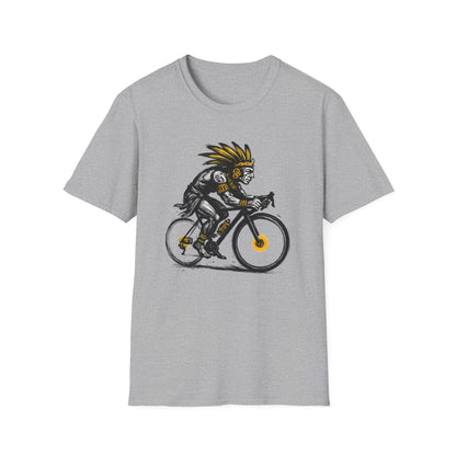 Cycling Warrior Graphic Tee | Unisex Softstyle T-Shirt, Sporty Apparel, Gift for Cyclists, Birthday Gift, Casual Wear, Outdoor Activities