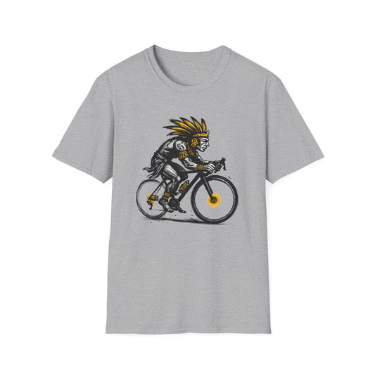 Cycling Warrior Graphic Tee | Unisex Softstyle T-Shirt, Sporty Apparel, Gift for Cyclists, Birthday Gift, Casual Wear, Outdoor Activities