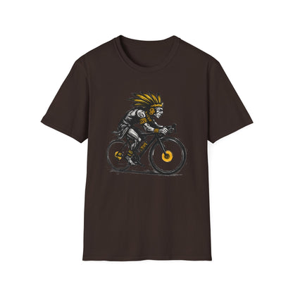 Cycling Warrior Graphic Tee | Unisex Softstyle T-Shirt, Sporty Apparel, Gift for Cyclists, Birthday Gift, Casual Wear, Outdoor Activities