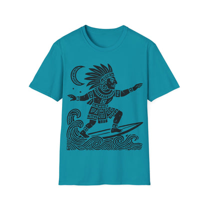 Surfing Warrior Graphic T-Shirt, Unisex Apparel for Beach Lovers, Perfect for Summer, Surfing Events, Casual Wear