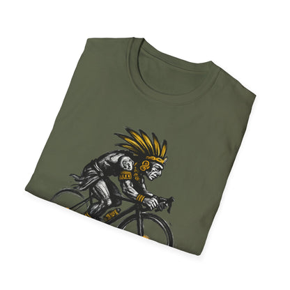 Cycling Warrior Graphic Tee | Unisex Softstyle T-Shirt, Sporty Apparel, Gift for Cyclists, Birthday Gift, Casual Wear, Outdoor Activities
