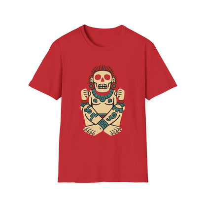 Aztec-Inspired Skull T-Shirt, Cool Graphic Tee, Unisex Apparel, Festival Fashion, Unique Gift, Casual Outfit