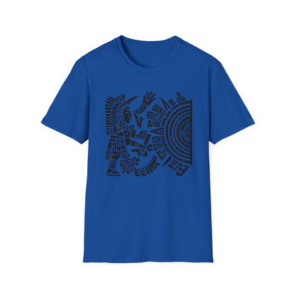 Huitzlopochtli de la Guerra Sagrada con Calandario Unisex T-Shirt -