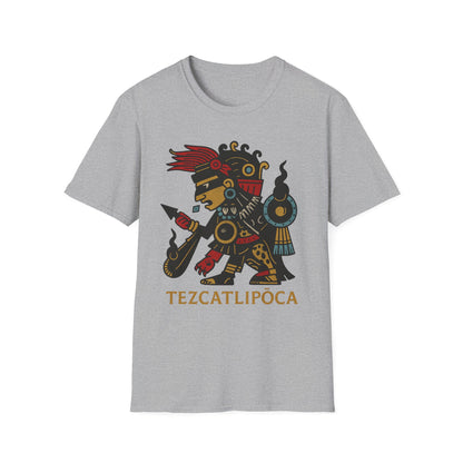 Tezcatlipoca Aztec Tee, Graphic T-Shirt, Vintage, Unisex Softstyle Shirt, Boho Aesthetic Top, Men's and Women's Fashion