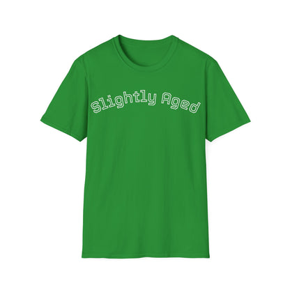 Slightly Aged Tee White Letters