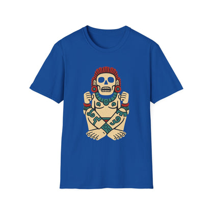 Aztec-Inspired Skull T-Shirt, Cool Graphic Tee, Unisex Apparel, Festival Fashion, Unique Gift, Casual Outfit