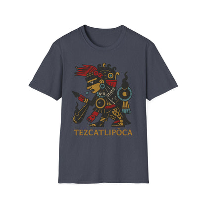 Tezcatlipoca Aztec Tee, Graphic T-Shirt, Vintage, Unisex Softstyle Shirt, Boho Aesthetic Top, Men's and Women's Fashion