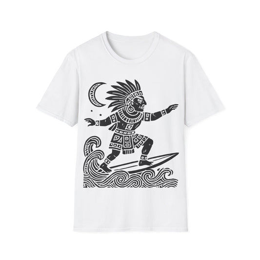 Surfing Warrior Graphic T-Shirt, Unisex Apparel for Beach Lovers, Perfect for Summer, Surfing Events, Casual Wear