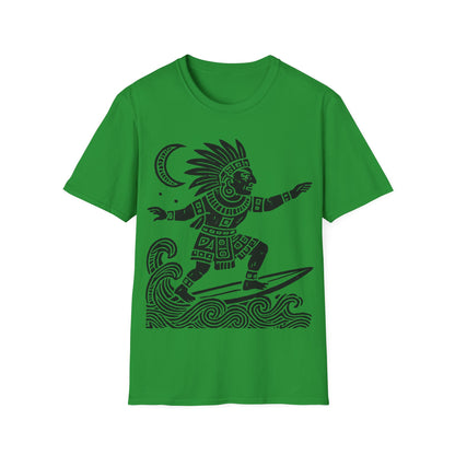 Surfing Warrior Graphic T-Shirt, Unisex Apparel for Beach Lovers, Perfect for Summer, Surfing Events, Casual Wear