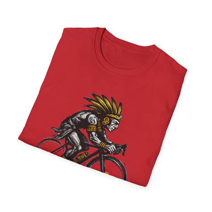 Cycling Warrior Graphic Tee | Unisex Softstyle T-Shirt, Sporty Apparel, Gift for Cyclists, Birthday Gift, Casual Wear, Outdoor Activities
