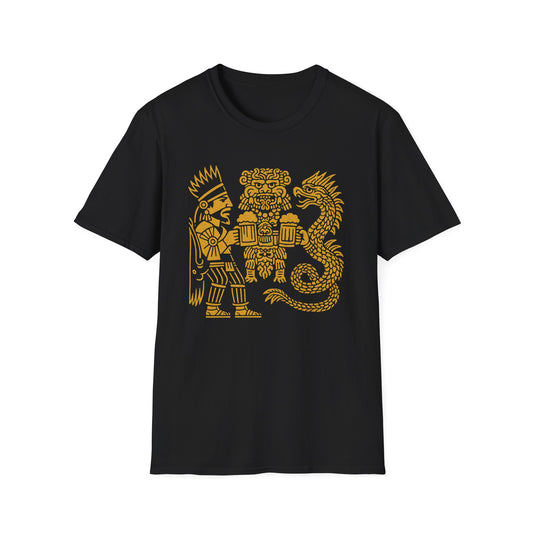 Golden Aztec Warrior T-Shirt Octoberfest