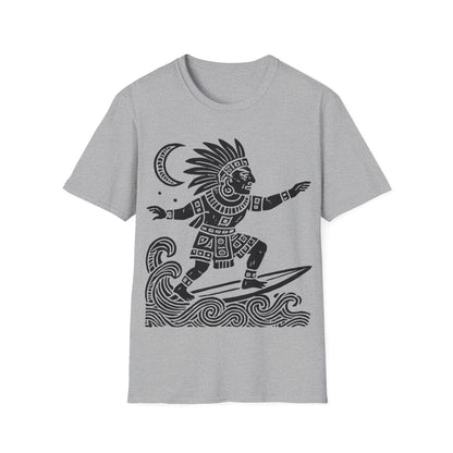 Surfing Warrior Graphic T-Shirt, Unisex Apparel for Beach Lovers, Perfect for Summer, Surfing Events, Casual Wear