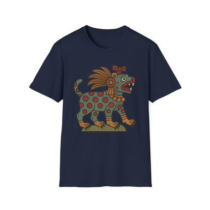 Aztec-Inspired T-Shirt, Graphic Tee, Vintage Jaguar Design