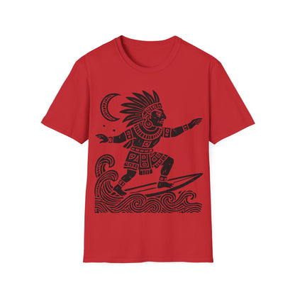 Surfing Warrior Graphic T-Shirt, Unisex Apparel for Beach Lovers, Perfect for Summer, Surfing Events, Casual Wear