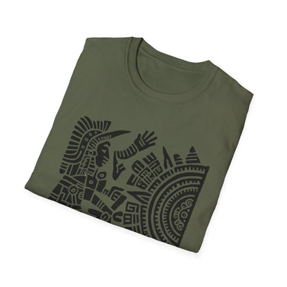 Huitzlopochtli de la Guerra Sagrada con Calandario Unisex T-Shirt -