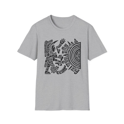 Huitzlopochtli de la Guerra Sagrada con Calandario Unisex T-Shirt -