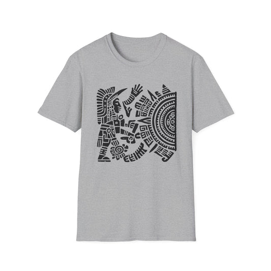 Huitzlopochtli de la Guerra Sagrada con Calandario Unisex T-Shirt -