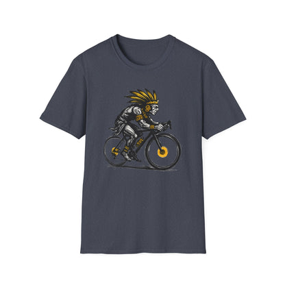 Cycling Warrior Graphic Tee | Unisex Softstyle T-Shirt, Sporty Apparel, Gift for Cyclists, Birthday Gift, Casual Wear, Outdoor Activities