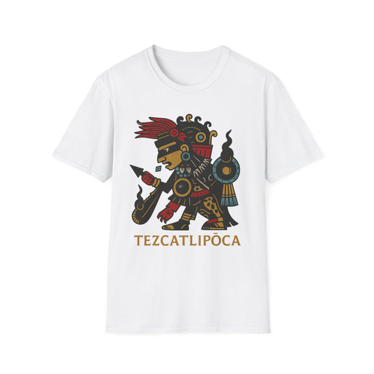 Tezcatlipoca Aztec Tee, Graphic T-Shirt, Vintage, Unisex Softstyle Shirt, Boho Aesthetic Top, Men's and Women's Fashion