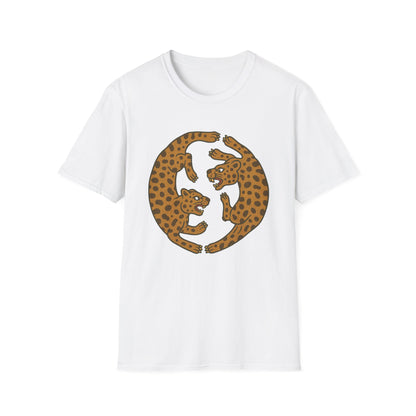 Two Jaguar Print T-Shirt, Unisex Ally Wear, Animal Lover Gift, Fun Casual Tee, Wildlife Art Shirt, Eco-Friendly Fashion