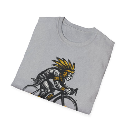 Cycling Warrior Graphic Tee | Unisex Softstyle T-Shirt, Sporty Apparel, Gift for Cyclists, Birthday Gift, Casual Wear, Outdoor Activities