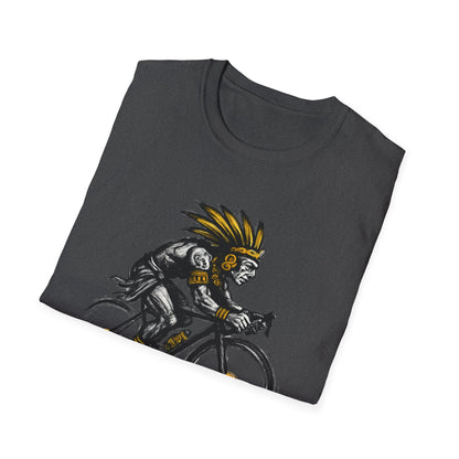 Cycling Warrior Graphic Tee | Unisex Softstyle T-Shirt, Sporty Apparel, Gift for Cyclists, Birthday Gift, Casual Wear, Outdoor Activities