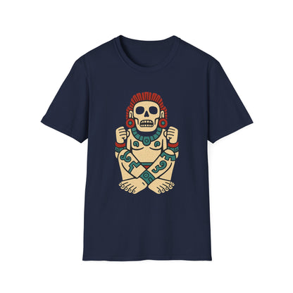 Aztec-Inspired Skull T-Shirt, Cool Graphic Tee, Unisex Apparel, Festival Fashion, Unique Gift, Casual Outfit